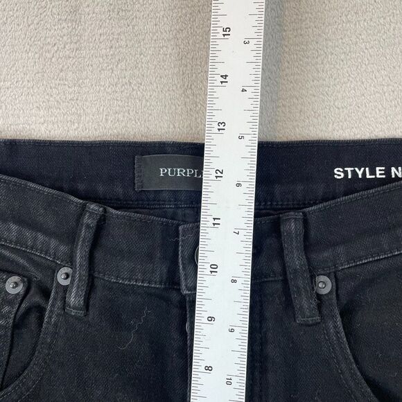 Purple Brand Jeans Men 34x33 P005 Black Slim Fit Button Fly Designer Stright Fit - Picture 15 of 15